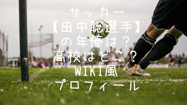 サッカー 田中聡選手 の年俸は 高校はどこ Wiki風プロフィール Snufkin ｈeart 放浪記