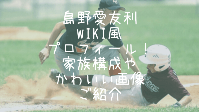 島野愛友利,wiki,プロフィール,家族,画像