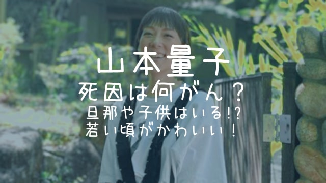 山本量子,死因,何がん,旦那,子供,若い頃