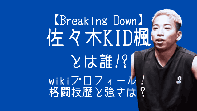 佐々木KID楓,誰,wiki,プロフィール,格闘技,強さ