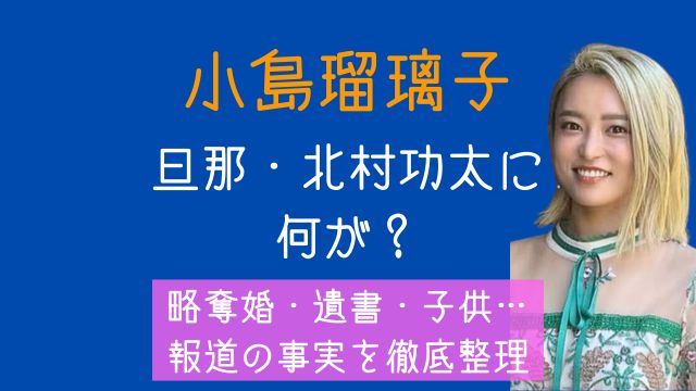 小島瑠璃子,旦那,北村功太,子供,略奪、遺書