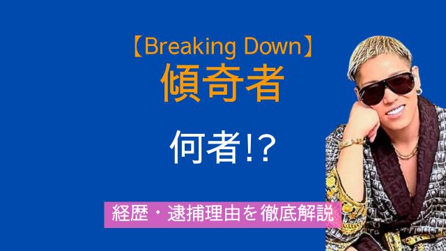 ブレイキングダウン,傾奇者,何者,経歴,逮捕