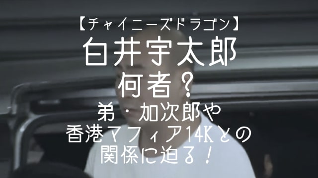 チャイニーズドラゴン,白井宇太郎,何者,加次郎,香港マフィア,K14