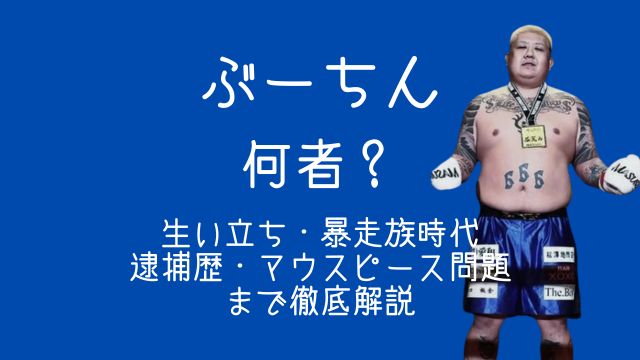 ぶーちん,とは,何者,生い立ち,暴走族,逮捕歴,マウスピース