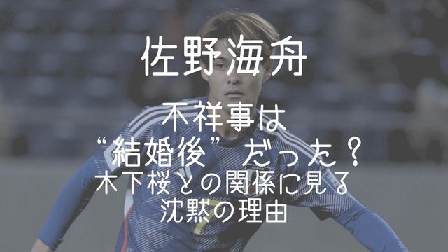 佐野海舟,不祥事,結婚,木下桜