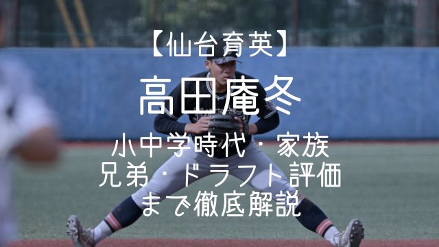 高田庵冬,仙台育英,小学校,中学,家族,兄弟,ドラフト