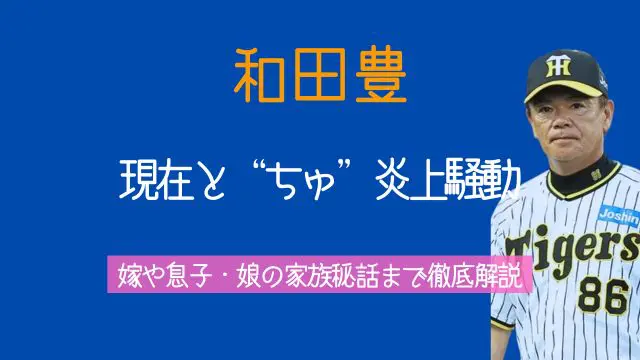 和田豊,現在,ちゅ,星菜々,炎上,嫁,娘,息子,家族