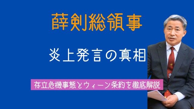 薛剣総領事,炎上,発言,過去,騒動,存立危機事態,経歴,ウィーン条約