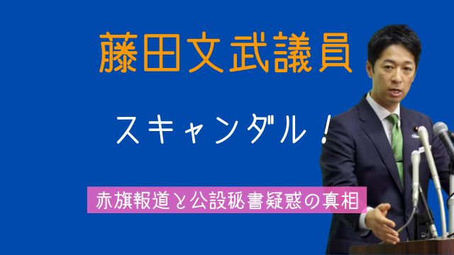 藤田文武議員,スキャンダル,赤旗,公設第一秘書,誰,評判