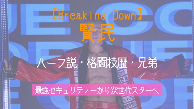 ブレイキングダウン,賢民,何者,ハーフ,格闘技歴,経歴,兄弟