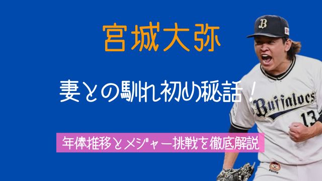 宮城大弥,妻,馴れ初め,年俸,メジャー