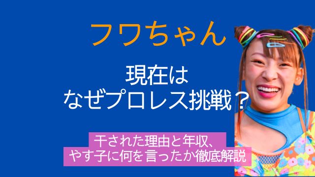 フワちゃん,現在,なぜプロレス,干された理由,年収,やす子,何を言った