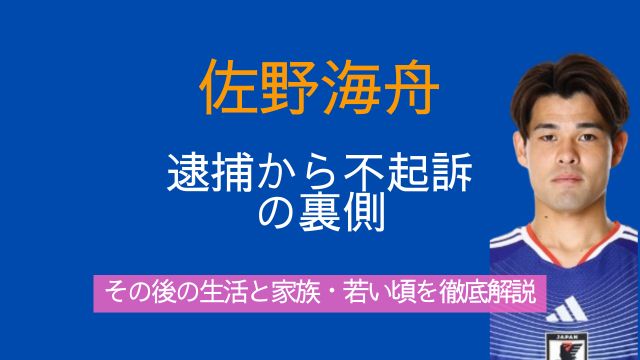 佐野海舟,逮捕,不起訴,その後,家族,若い頃