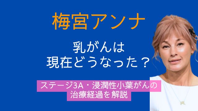 梅宮アンナ,乳がん,現在,ステージ3A,浸潤性小葉がん