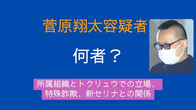 菅原翔太,トクリュウ,六代目山口組,所属組織,特殊詐欺,強盗予備,新セリナ,阿部星架,コカイン,逮捕報道